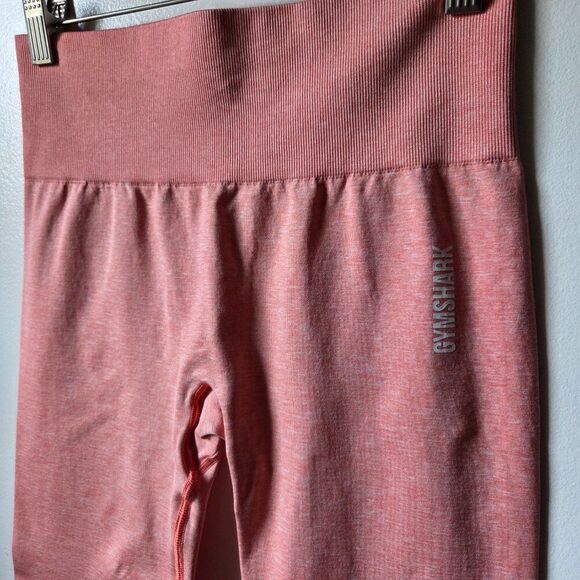 EUC LIKE NEW GYMSHARK PINK SEAMLESS HEATHERED LEGGINGS WORKOUT SIZE S / M - Picture 4 of 13